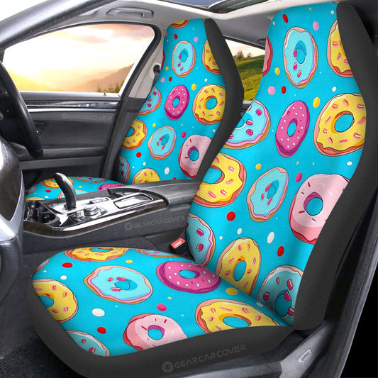 Blue Donuts Car Seat Covers Custom Girly Pattern Car Accessories - Gearcarcover - 1