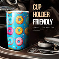 Blue Donuts Tumbler Cup Custom Girly Pattern Car Accessories - Gearcarcover - 3