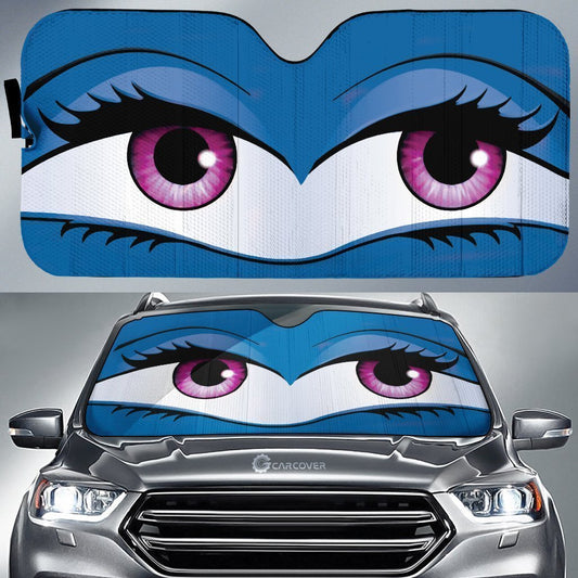 Blue Glam Car Eyes Sun Shade Custom Cute Eyes Car Accessories - Gearcarcover - 1