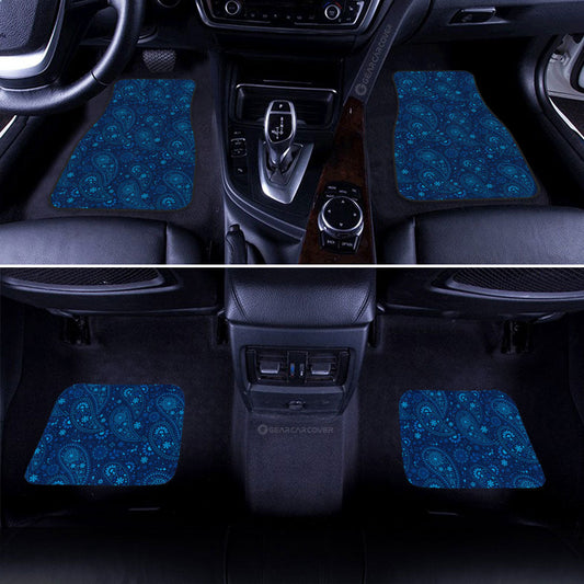 Blue Paisley Pattern Car Floor Mats Custom Car Accessories - Gearcarcover - 2