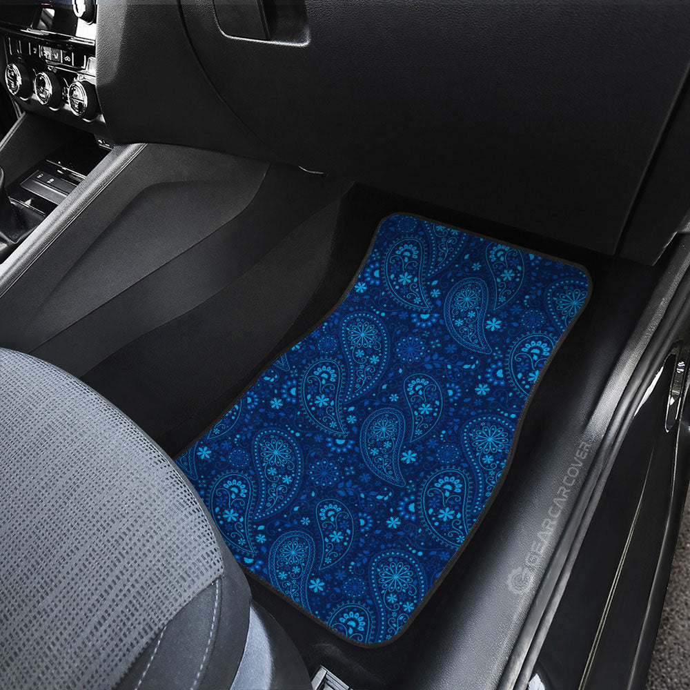 Blue Paisley Pattern Car Floor Mats Custom Car Accessories - Gearcarcover - 3