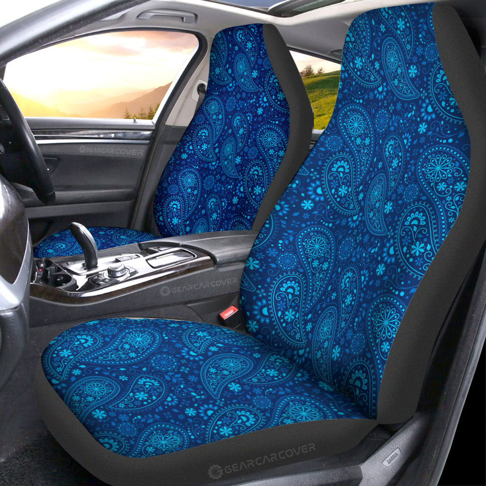 Blue Doodle paisley pattern Car Back Seat Pet Covers, Backseat Seat Covers, Seat Protector, Car Accessories, Abstract on sale Art