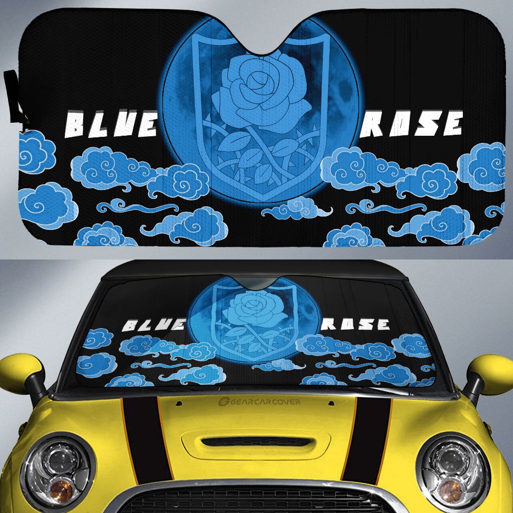 Blue Rose Car Sunshade Custom Car Accessories - Gearcarcover - 1