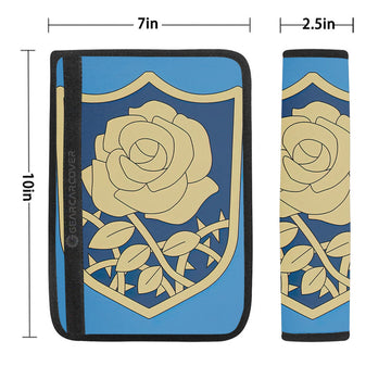 Blue Rose Seat Belt Covers Custom Car Accessories - Gearcarcover - 1