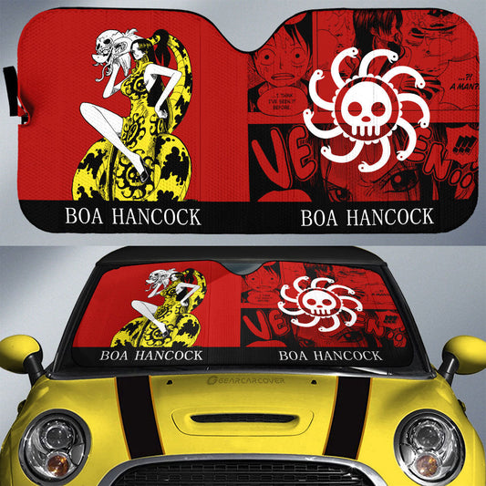 Boa Hancock Car Sunshade Custom Car Accessories Manga Color Style - Gearcarcover - 1