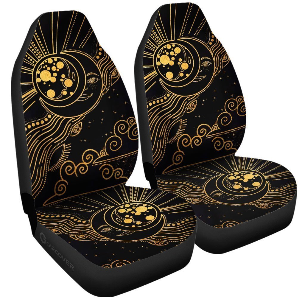 Bohemian Sun And Moon Car Seat Covers Custom Car Interior Accessories - Gearcarcover - 3
