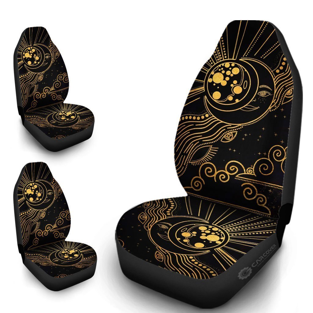 Bohemian Sun And Moon Car Seat Covers Custom Car Interior Accessories - Gearcarcover - 4