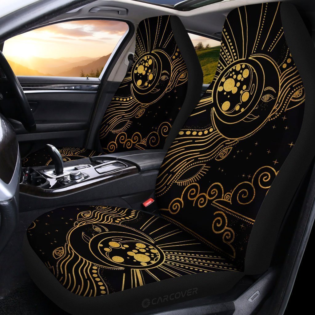 Bohemian Sun And Moon Car Seat Covers Custom Car Interior Accessories - Gearcarcover - 2