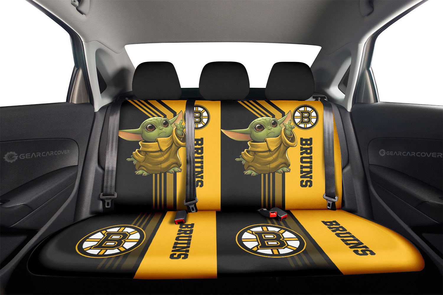 Boston Bruins Car Back Seat Covers Custom Car Accessories - Gearcarcover - 2