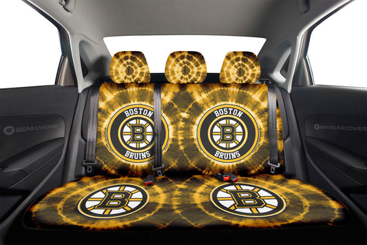 Boston Bruins Car Back Seat Covers Custom Tie Dye Car Accessories - Gearcarcover - 2