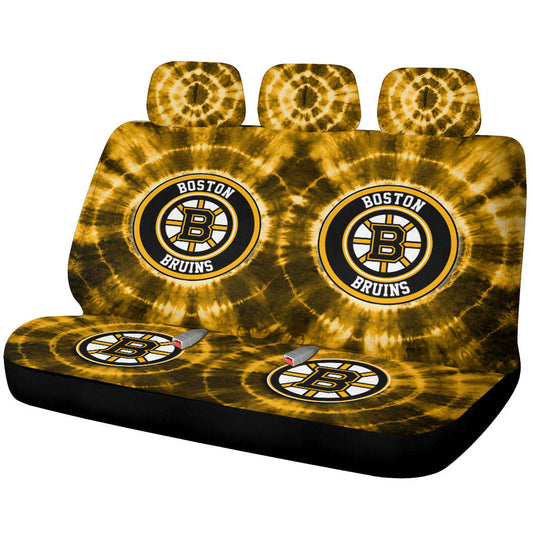 Boston Bruins Car Back Seat Covers Custom Tie Dye Car Accessories - Gearcarcover - 1