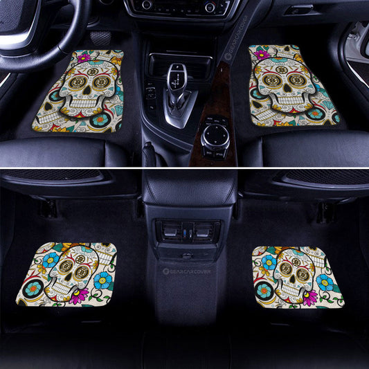 Boston Bruins Car Floor Mats Custom Sugar Skull Car Accessories - Gearcarcover - 2