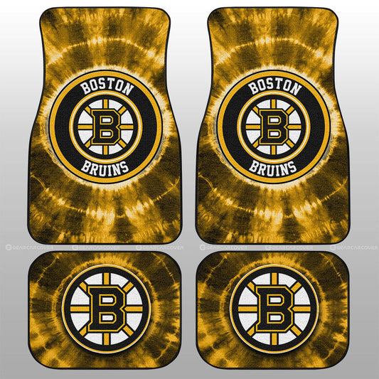 Boston Bruins Car Floor Mats Custom Tie Dye Car Accessories - Gearcarcover - 1
