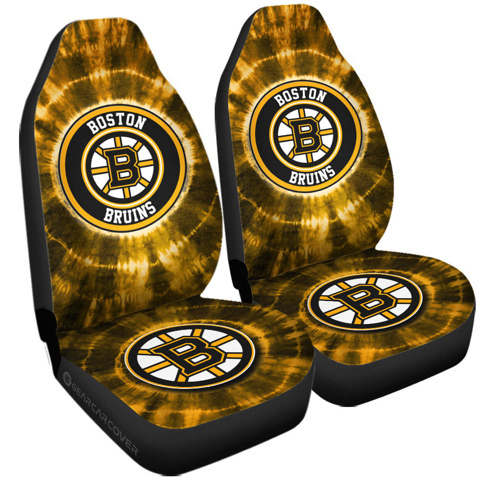 Boston Bruins Car Seat Covers Custom Tie Dye Car Accessories - Gearcarcover - 3