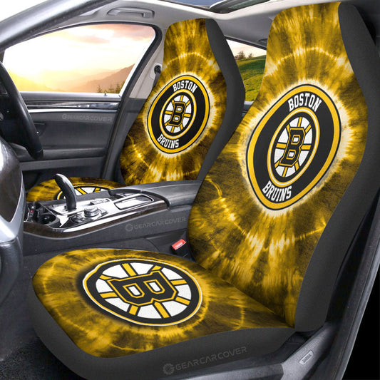 Boston Bruins Car Seat Covers Custom Tie Dye Car Accessories - Gearcarcover - 1