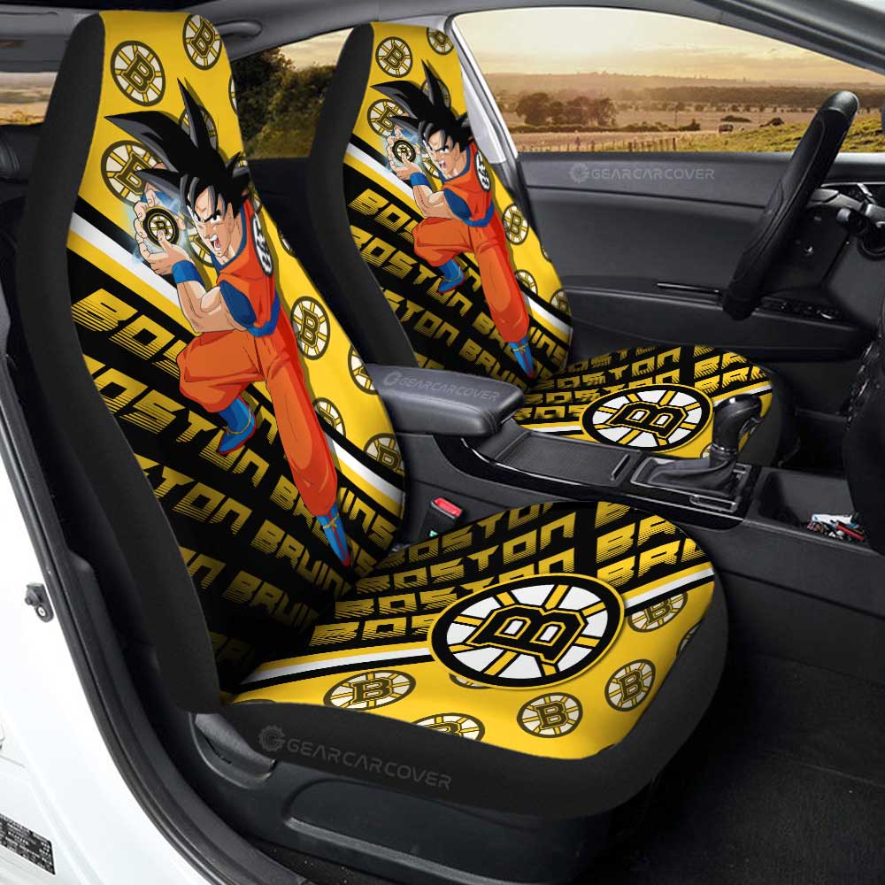Boston Bruins Car Seat Covers Goku Car Decorations For Fans - Gearcarcover - 1
