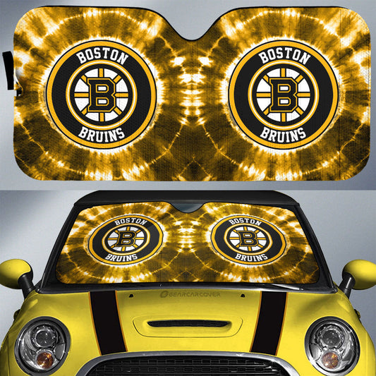 Boston Bruins Car Sunshade Custom Tie Dye Car Accessories - Gearcarcover - 1