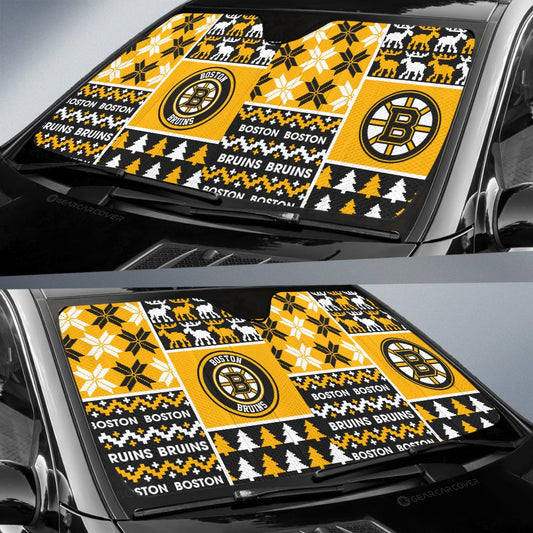 Boston Bruins Car Sunshade Custom Ugly Style Car Accessories - Gearcarcover - 2