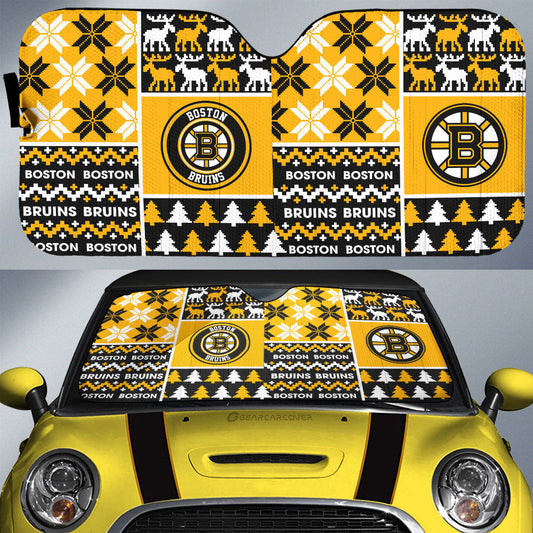 Boston Bruins Car Sunshade Custom Ugly Style Car Accessories - Gearcarcover - 1