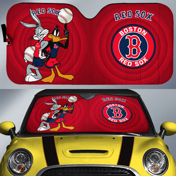 Boston Red Sox Car Sunshade Custom Car Accessories - Gearcarcover - 1