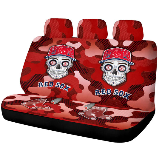 Bostons Red Sox Car Back Seat Covers Skull Theme Collection - Gearcarcover - 1