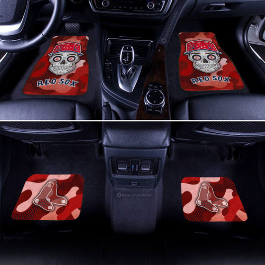Bostons Red Sox Car Floor Mats Skull Theme Collection - Gearcarcover - 2