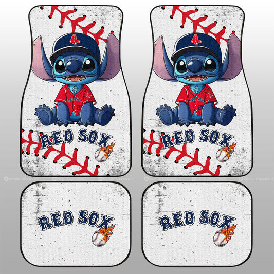 Bostons Red Sox Car Floor Mats Stitch Theme Collection - Gearcarcover - 1