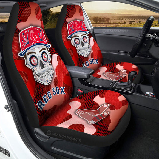 Bostons Red Sox Car Seat Covers Skull Theme Collection - Gearcarcover - 2