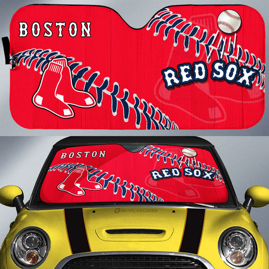 Bostons Red Sox Car Sunshade Custom Car Accessories - Gearcarcover - 1