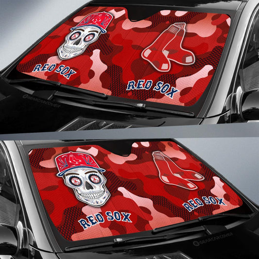 Bostons Red Sox Car Sunshade Skull Theme Collection - Gearcarcover - 2