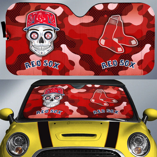 Bostons Red Sox Car Sunshade Skull Theme Collection - Gearcarcover - 1