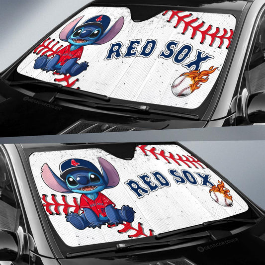 Bostons Red Sox Car Sunshade Stitch Theme Collection - Gearcarcover - 2