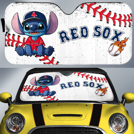 Bostons Red Sox Car Sunshade Stitch Theme Collection - Gearcarcover - 1