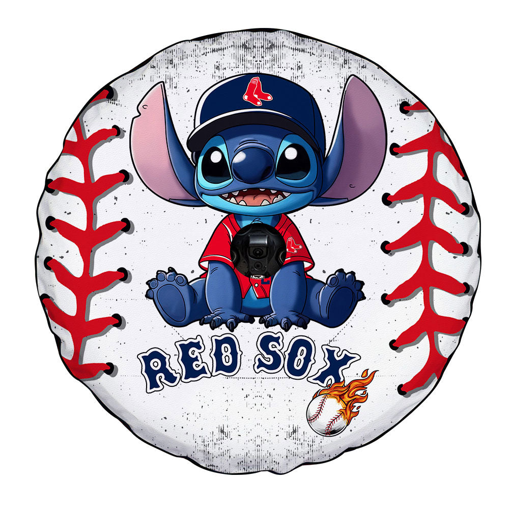 Bostons Red Sox Spare Tire Covers Camera Hole Stitch Theme Collection - Gearcarcover - 4