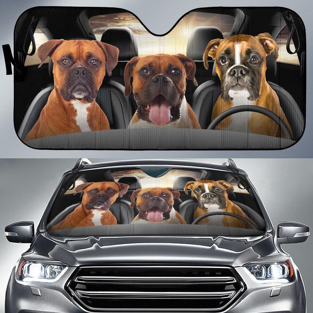 Boxer Car Sunshade Custom Car Interior Accessories For Boxer Lover - Gearcarcover - 1