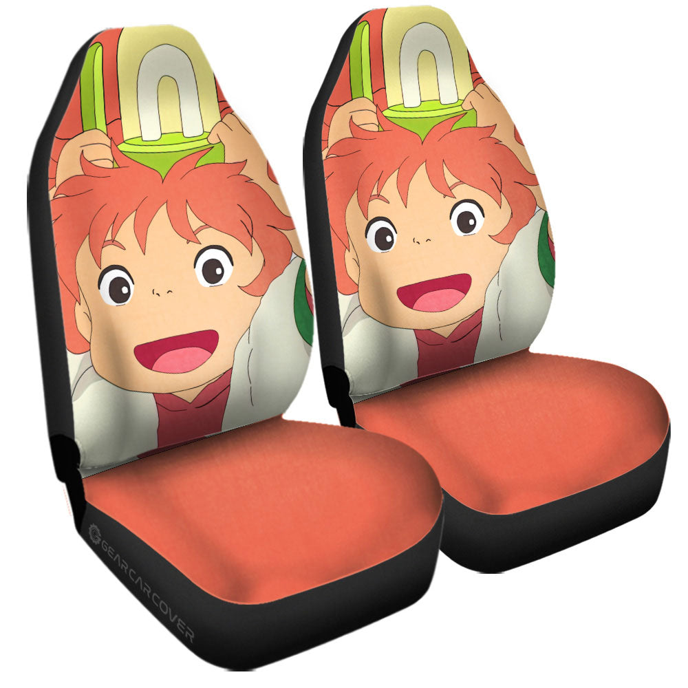 Brunhilde Car Seat Covers Custom Ponyo On The Cliff Car Accessories - Gearcarcover - 3