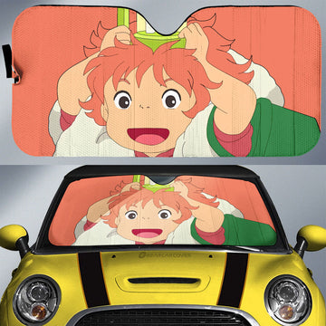 Brunhilde Car Sunshade Custom Ponyo On The Cliff Car Accessories - Gearcarcover - 1