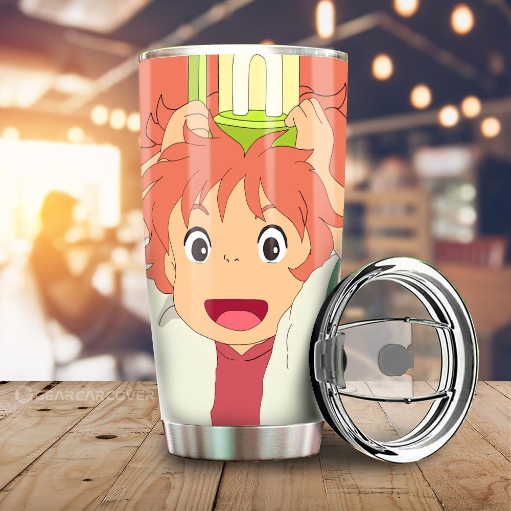 Brunhilde Tumbler Cup Custom Ponyo On The Cliff Car Accessories - Gearcarcover - 1