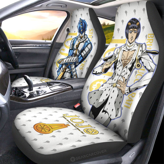 Bruno Bucciarati Car Seat Covers Custom Bizarre Adventure Car Accessories - Gearcarcover - 2