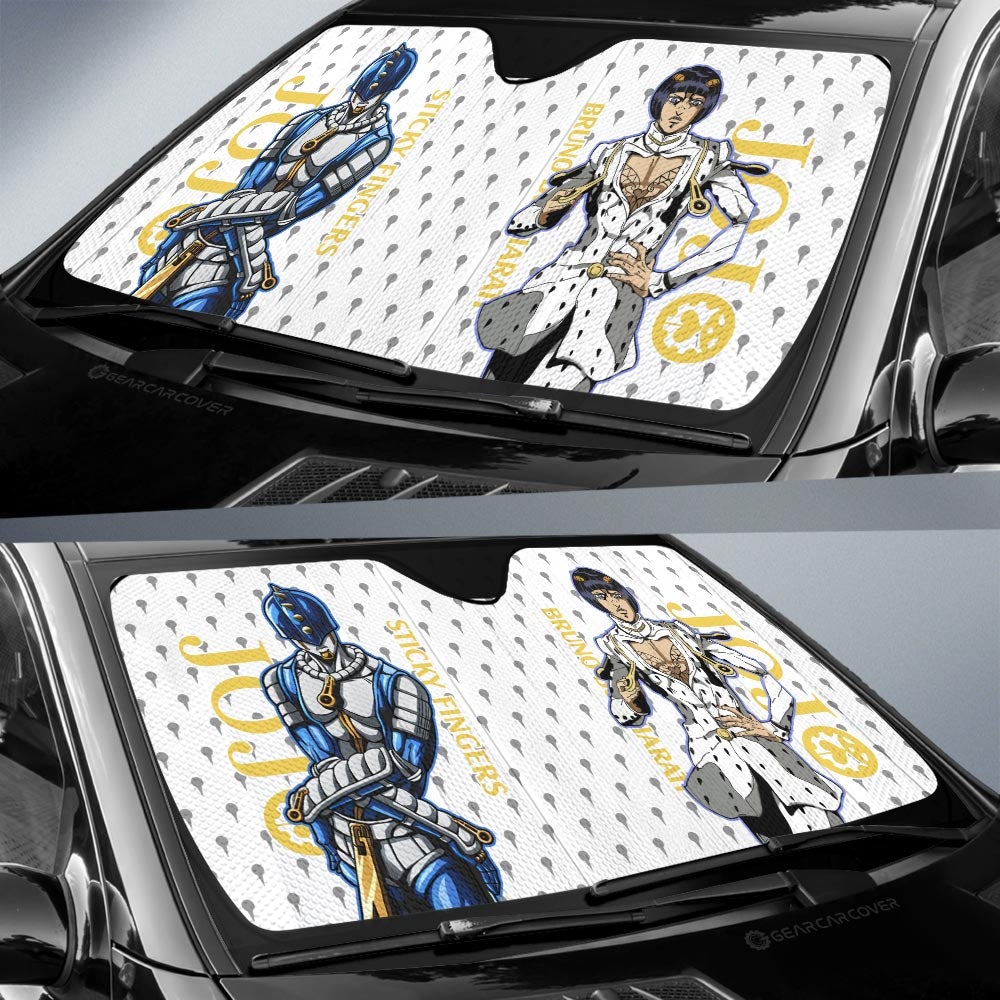 Bruno Bucciarati Car Sunshade Custom Bizarre Adventure Car Accessories - Gearcarcover - 2