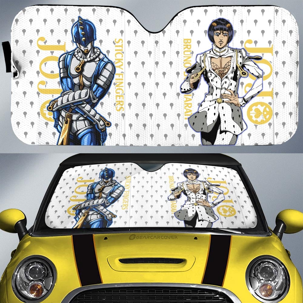 Bruno Bucciarati Car Sunshade Custom Bizarre Adventure Car Accessories - Gearcarcover - 1