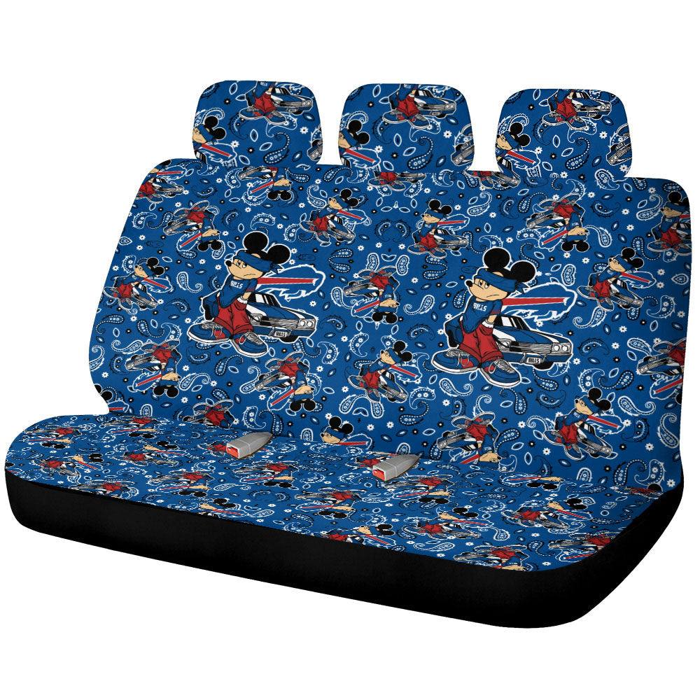 Buffalo Bills Car Back Seat Covers Cartoon Theme Collection - Gearcarcover - 1