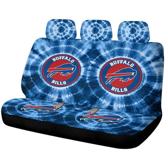 Buffalo Bills Car Back Seat Covers Custom Tie Dye Car Accessories - Gearcarcover - 1