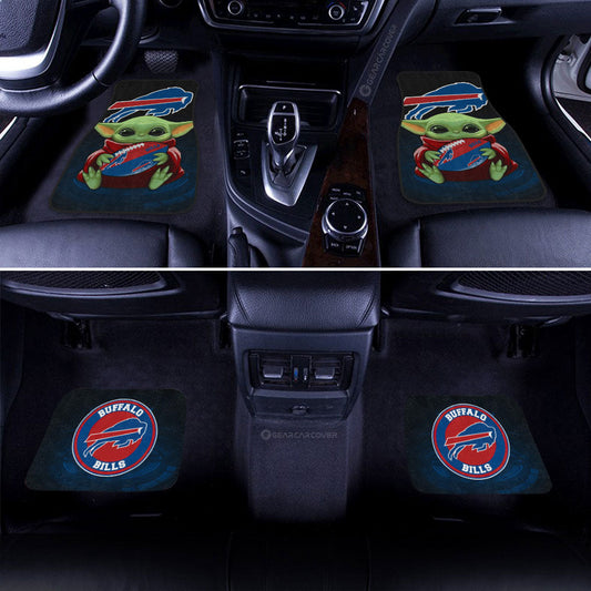 Buffalo Bills Car Floor Mats Baby Yoda Car Accessories For Fan - Gearcarcover - 2