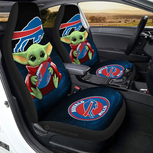 Buffalo Bills Car Seat Covers Baby Yoda Car Accessories For Fan - Gearcarcover - 2