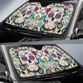 Buffalo Bills Car Sunshade Custom Sugar Skull Car Accessories - Gearcarcover - 2