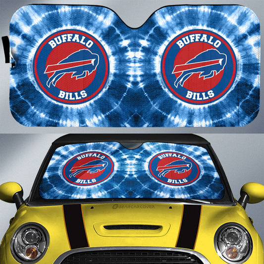 Buffalo Bills Car Sunshade Custom Tie Dye Car Accessories - Gearcarcover - 1