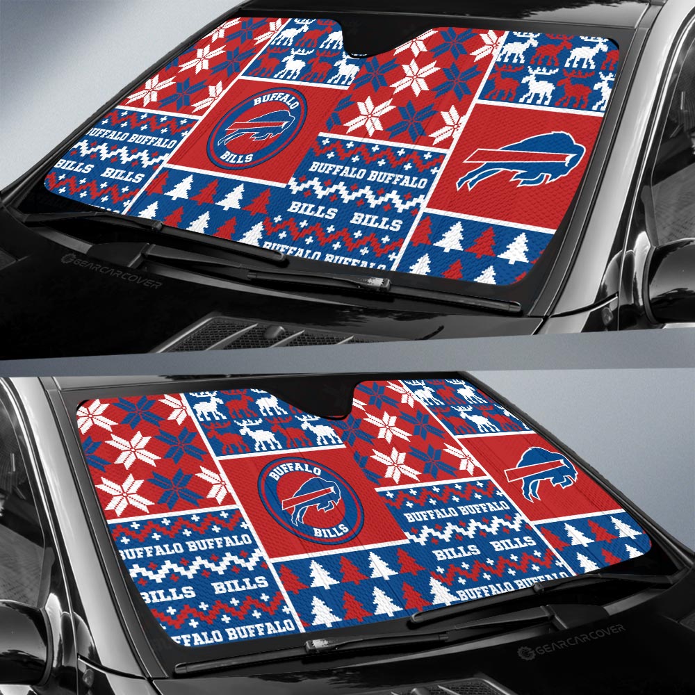 Buffalo Bills Car Sunshade Custom Ugly Style Car Accessories - Gearcarcover - 2