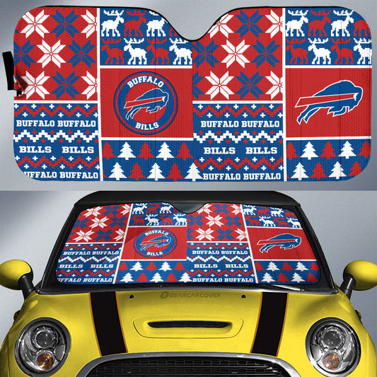 Buffalo Bills Car Sunshade Custom Ugly Style Car Accessories - Gearcarcover - 1