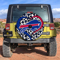 Buffalo Bills Football Heart Mixed Leopard Spare Tire Cover With Camera Hole - Gearcarcover - 3